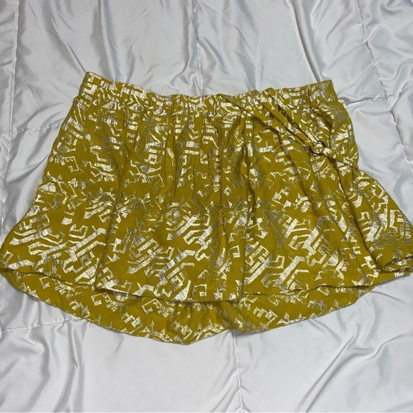 Anthropologie • Floreat | Yellow One Shoulder Embroidered Tank Bohemian medium - Picture 8 of 10